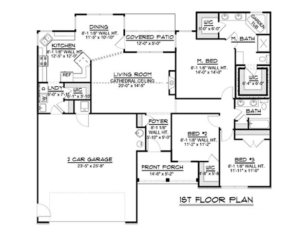 Dream House Plan - Craftsman Floor Plan - Main Floor Plan #1064-60
