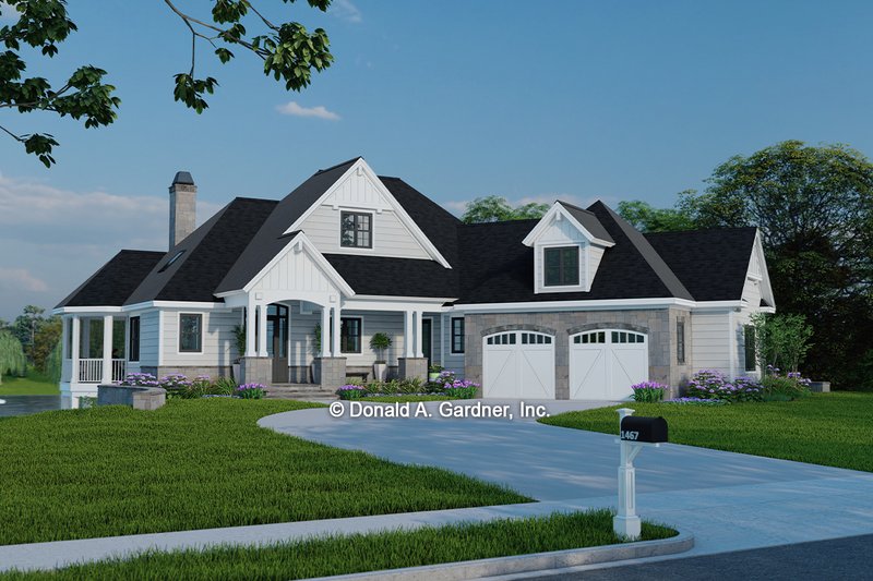 Architectural House Design - Exterior - Front Elevation 3 for Craftsman House Plan #929-1103 - 3 bed, 2.5 bath