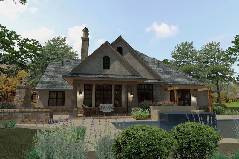 Architectural House Design - Exterior - Rear Elevation 1 for Craftsman House Plan #120-193 - 3 bed, 3 bath