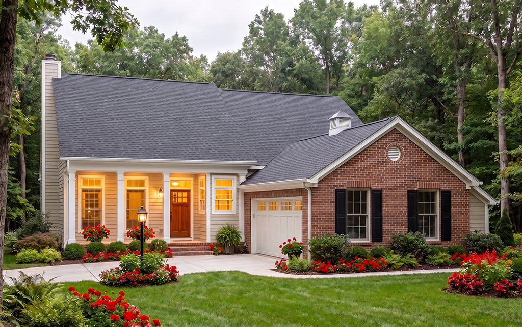 Exterior - Front Elevation 2 for Southern House Plan #406-277 - 3 bed, 3 bath