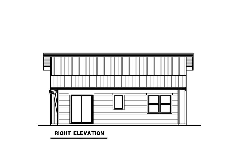Architectural House Design - Exterior - Other Elevation 2 for Barndominium House Plan #1070-241 - 1 bed, 1 bath