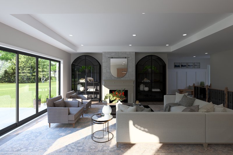House Blueprint - Interior - Family Room for European House Plan #1060-443 - 3 bed, 2 bath