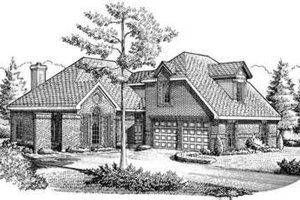 European Exterior - Front Elevation Plan #410-304