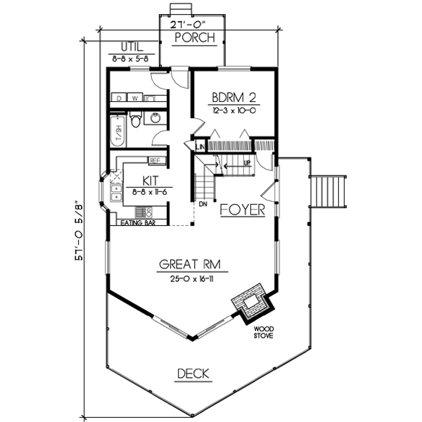 Modern Floor Plan - Main Floor Plan #100-452