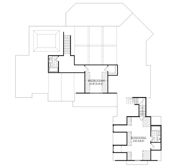 Dream House Plan - Farmhouse Floor Plan - Upper Floor Plan #1071-7