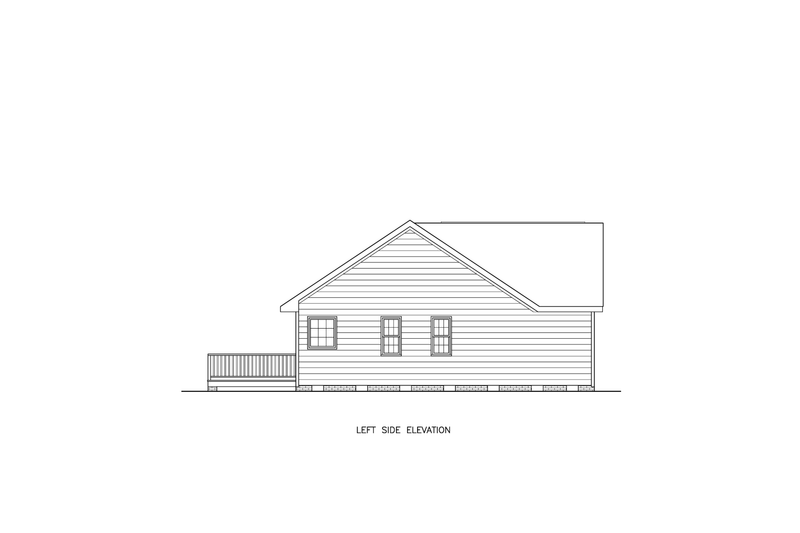 Home Plan - Exterior - Other Elevation for Ranch House Plan #54-652 - 3 bed, 2 bath