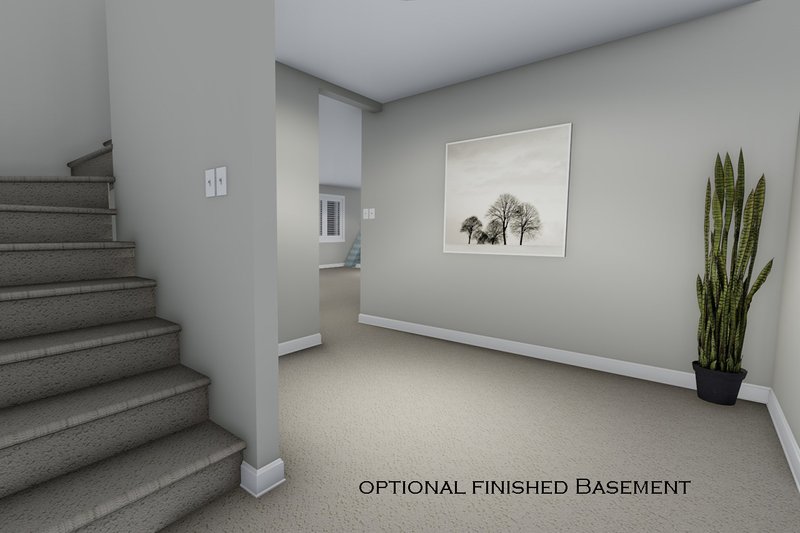 House Plan Design - Optional Basement Hall