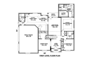 European Style House Plan - 4 Beds 3 Baths 3210 Sq/Ft Plan #81-1513 