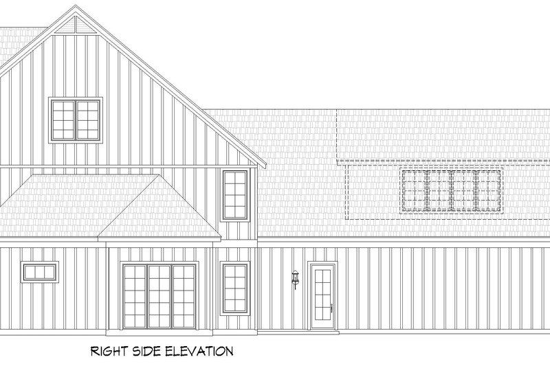 Dream House Plan - Exterior - Other Elevation 2 for Farmhouse House Plan #932-1461 - 5 bed, 5.5 bath