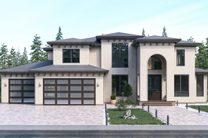 Exterior - Front Elevation 3 for Classical House Plan #1066-18 - 4 bed, 3.5 bath