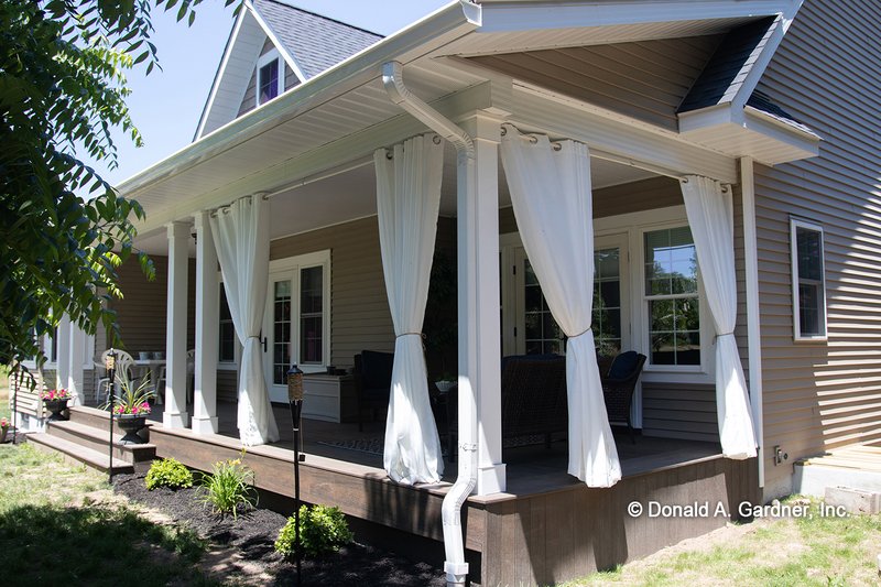 Architectural House Design - Exterior - Rear Elevation 1 for Ranch House Plan #929-1004 - 4 bed, 3 bath