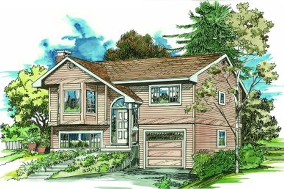Exterior - Front Elevation for Traditional House Plan #47-144 - 3 bed, 2 bath