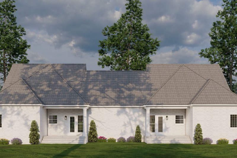 Home Plan - Exterior - Rear Elevation for European House Plan #17-2009 - 3 bed, 2.5 bath