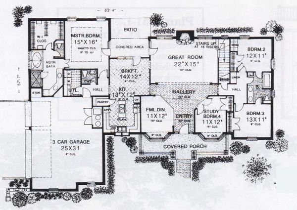 Farmhouse Floor Plan - Main Floor Plan #310-834