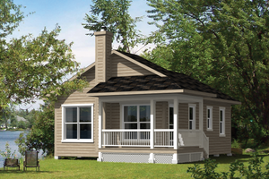 Cottage Exterior - Front Elevation Plan #25-4383