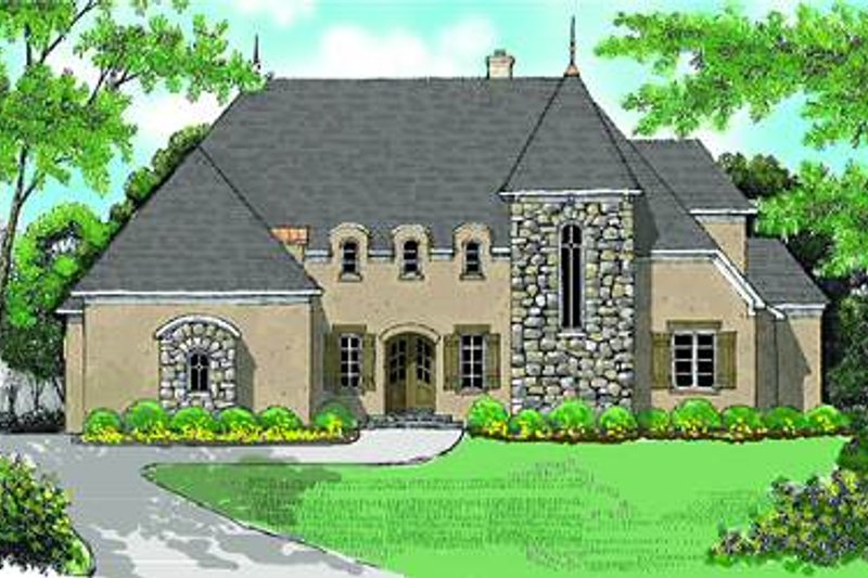 Architectural House Design - European Exterior - Front Elevation Plan #413-144