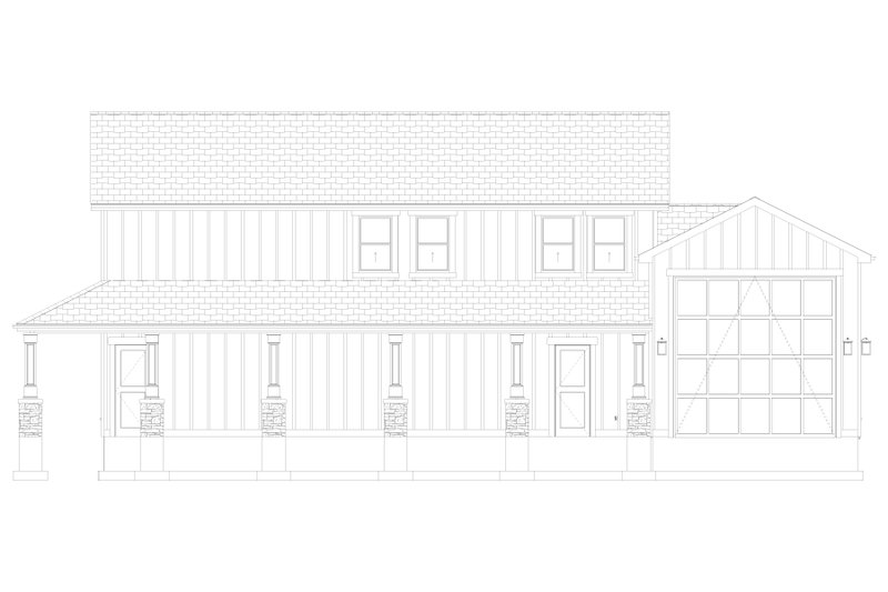 Dream House Plan - Exterior - Rear Elevation 3 for Barndominium House Plan #1060-497 - 3 bed, 2.5 bath