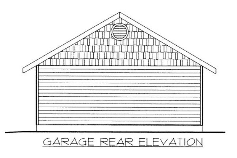 Architectural House Design - Exterior - Rear Elevation for Traditional House Plan #117-720, 0 bath
