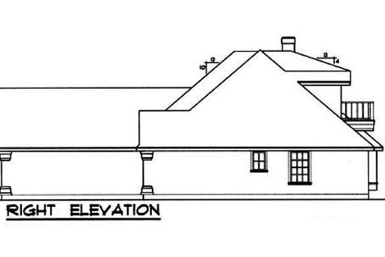 Exterior - Other Elevation 1 for European House Plan #40-121 - 3 bed, 2 bath