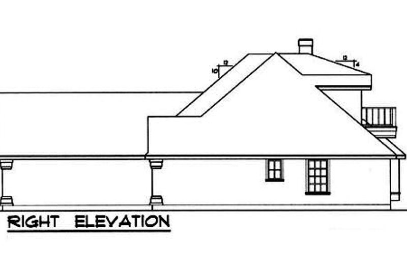 Home Plan - Exterior - Other Elevation 1 for European House Plan #40-121 - 3 bed, 2 bath