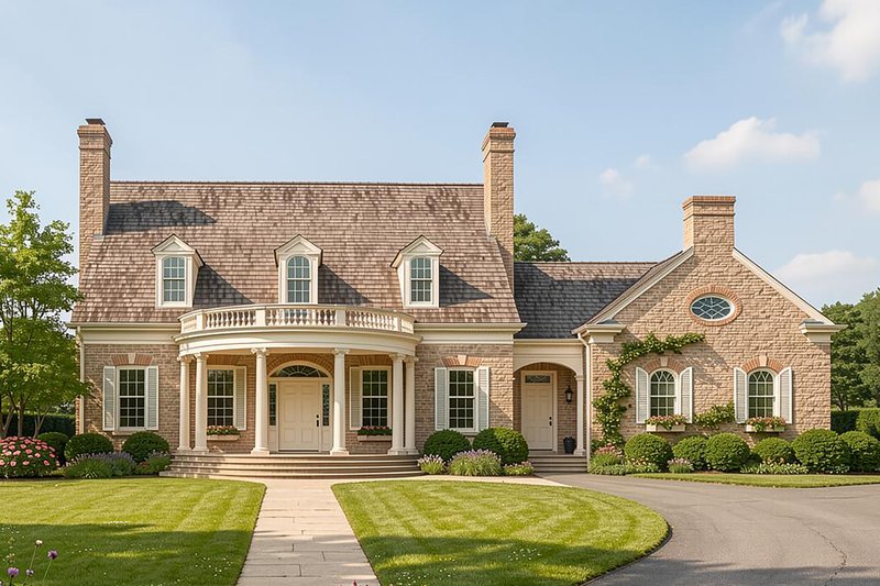 Dream House Plan - Exterior - Front Elevation 2 for Classical House Plan #137-127 - 4 bed, 3 bath