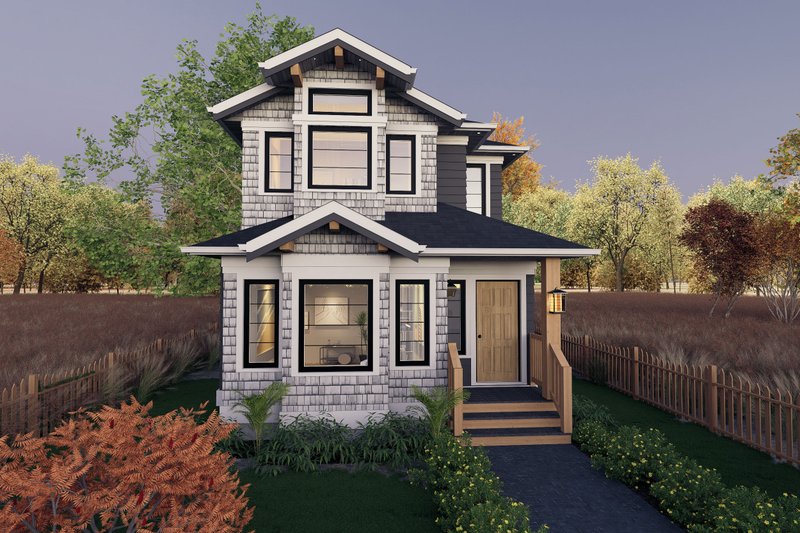Architectural House Design - Exterior - Front Elevation 5 for Cottage House Plan #1101-5 - 3 bed, 2.5 bath