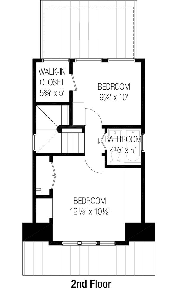 Cottage Floor Plan - Upper Floor Plan #915-2
