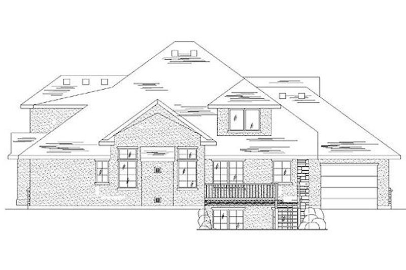 Dream House Plan - Exterior - Rear Elevation for European House Plan #5-391 - 6 bed, 4.5 bath