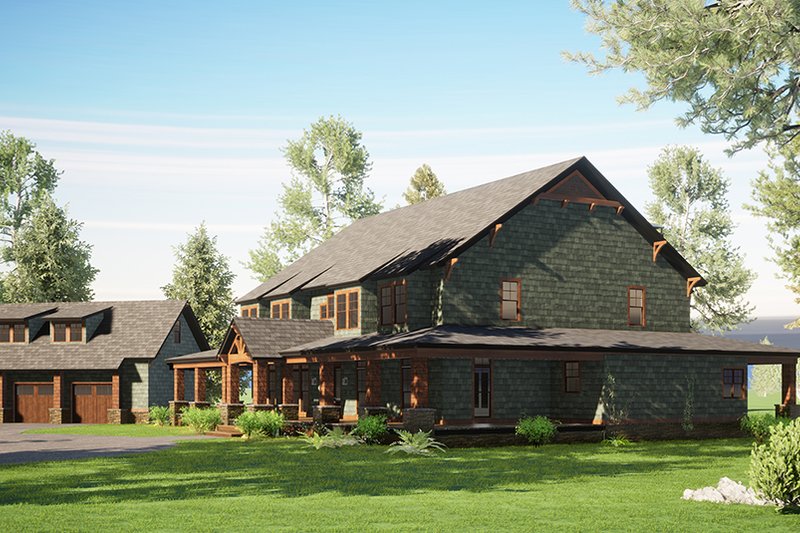 House Design - Exterior - Other Elevation for Country House Plan #17-2398 - 6 bed, 5.5 bath