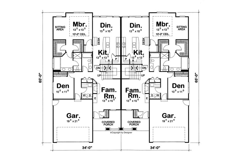 Dream House Plan - Floor Plan - Main Floor for Bungalow House Plan #20-2136 - 3 bed, 3 bath