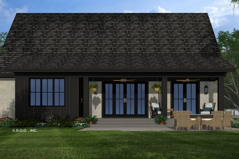 Dream House Plan - Exterior - Rear Elevation 1 for Traditional House Plan #51-1299 - 3 bed, 3.5 bath