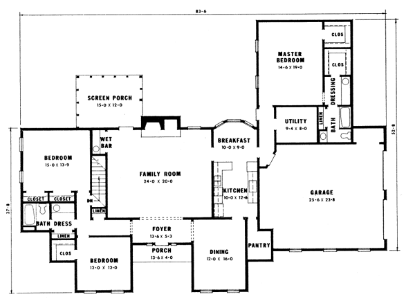 Ranch Floor Plan - Main Floor Plan #10-150