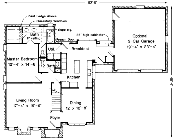 Architectural House Design - European Floor Plan - Main Floor Plan #410-313