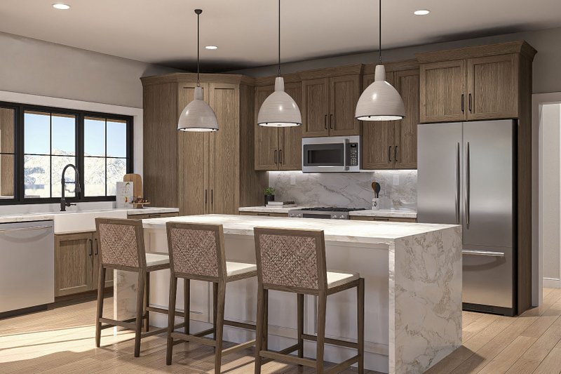 Dream House Plan - Interior - Kitchen 1 for Farmhouse House Plan #455-404 - 3 bed, 3.5 bath