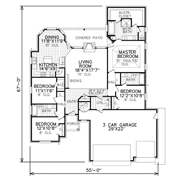 Traditional Floor Plan - Main Floor Plan #65-328