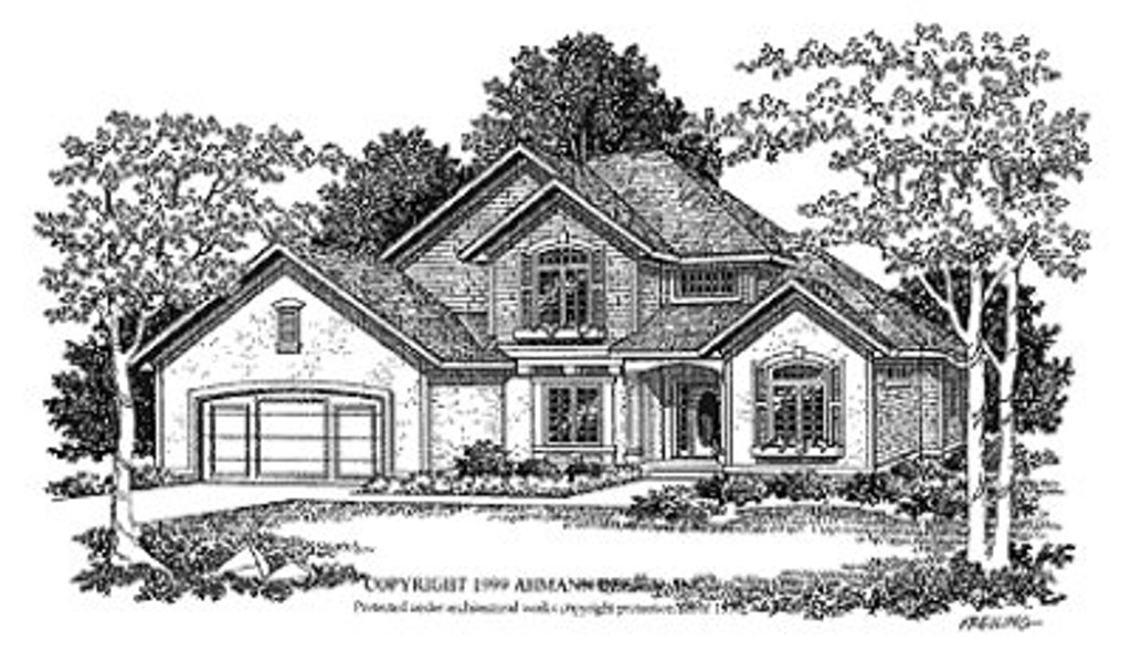 Traditional Style House Plan 4 Beds 2 5 Baths 2525 Sq Ft 