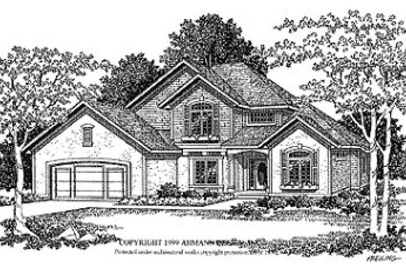 Traditional Style House Plan - 4 Beds 2.5 Baths 2525 Sq/Ft Plan #70-409