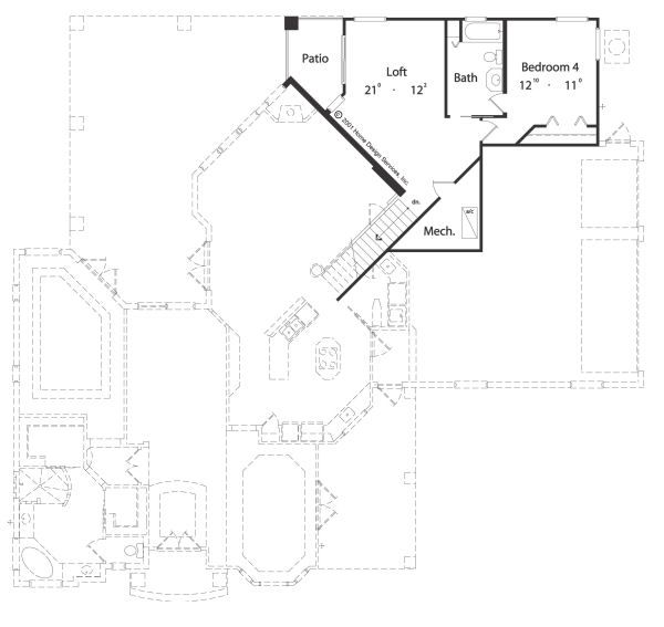 European Floor Plan - Upper Floor Plan #417-362