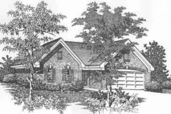 Exterior - Front Elevation for Traditional House Plan #329-143 - 3 bed, 2 bath