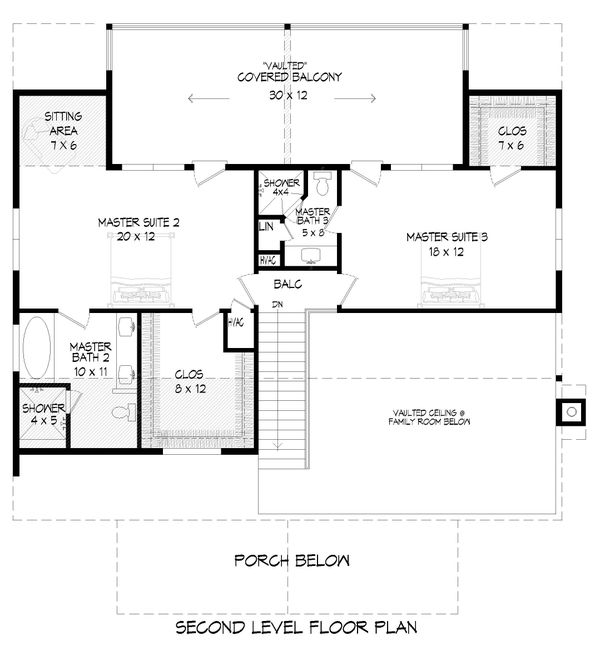 Dream House Plan - Country Floor Plan - Upper Floor Plan #932-351