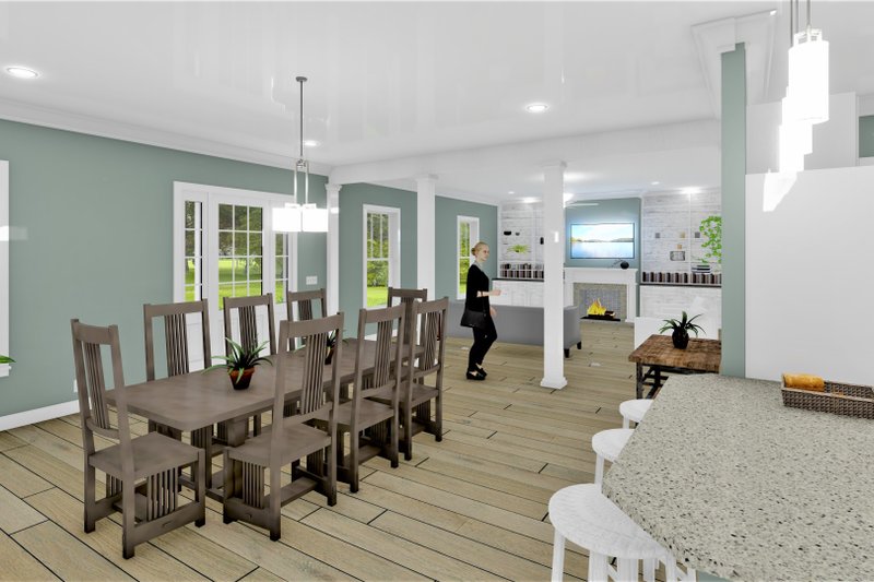 Home Plan - Interior - Dining Room for Farmhouse House Plan #44-250 - 3 bed, 2 bath