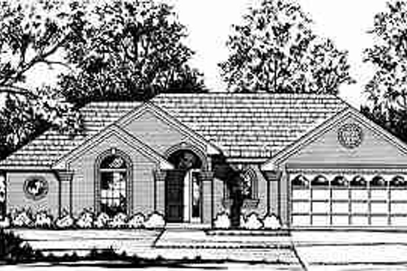 Exterior - Front Elevation 2 for Traditional House Plan #40-212 - 3 bed, 2 bath
