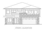 Prairie Style House Plan - 3 Beds 2 Baths 2049 Sq/Ft Plan #1100-92 Exterior 