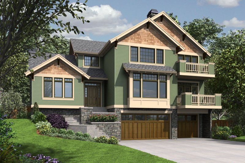 Dream House Plan - Craftsman Exterior - Front Elevation Plan #48-697
