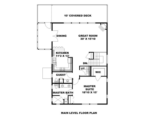 Home Plan - Southern Floor Plan - Main Floor Plan #117-917