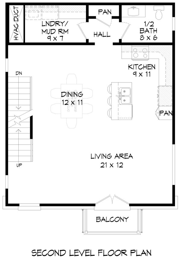 Modern Floor Plan - Upper Floor Plan #932-686