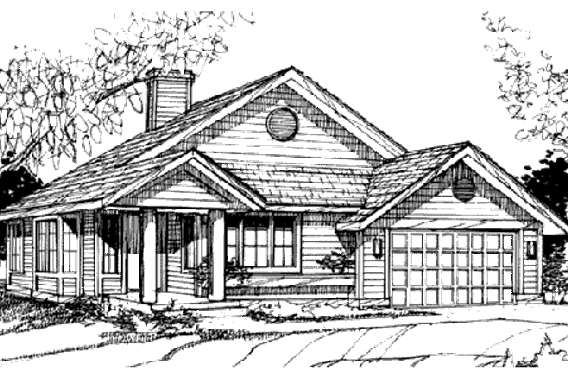 Dream House Plan - Exterior - Other Elevation for Ranch House Plan #320-333 - 2 bed, 2 bath