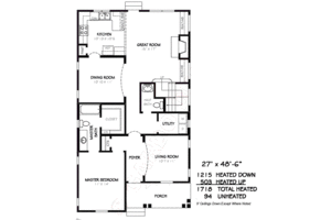 Floor Plan - Main Floor for Traditional House Plan #424-224 - 3 bed, 2.5 bath