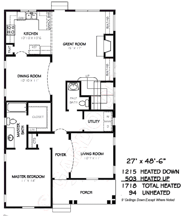 Traditional Floor Plan - Main Floor Plan #424-224