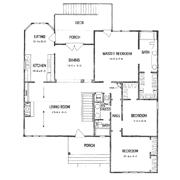 Southern Floor Plan - Main Floor Plan #36-327